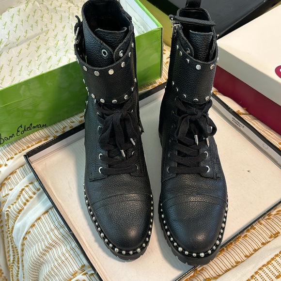 Sam Edelman Jennifer Studded Black boots Size 8.5 Women’s - Picture 3 of 9